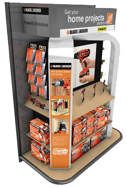 Black and Decker single retail display